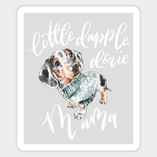 Dapple Doxie Mama, Black in Blue Magnet